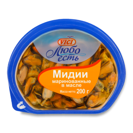 Мидии Маринованные в Масле Любо Есть Vici п/у 200г