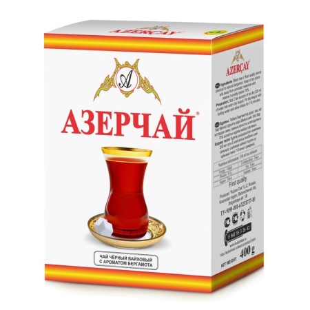 Чай Азерчай Черный Байховый с Аром Бергамота 400гр Кор