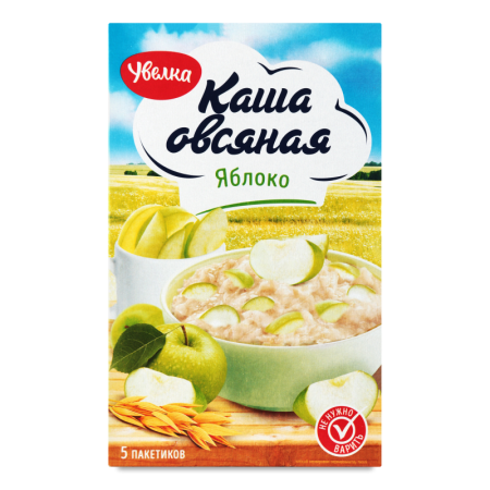 Каша Овсяная Быстрого Приготовления Яблоко Увелка к/у 5х40г