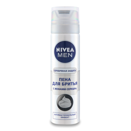 Пена Nivea д/бритья Серебряная Защита 200мл фл