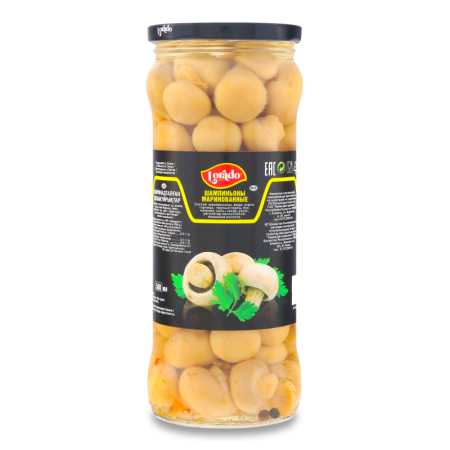 Грибы Lorado Шампиньоны Целые Мар 580мл с/б