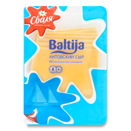 Сыр Baltija 45% Нарезка 200гр Лот