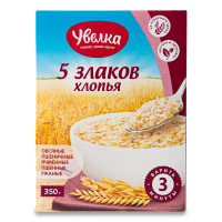 Хлопья Овсяные 5 Злаков Увелка к/у 350г Хлопья Овсяные 5 Злаков Увелка к/у 350г