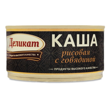 Каша Рисовая с Говядиной Домашняя Деликат ж/б 325г