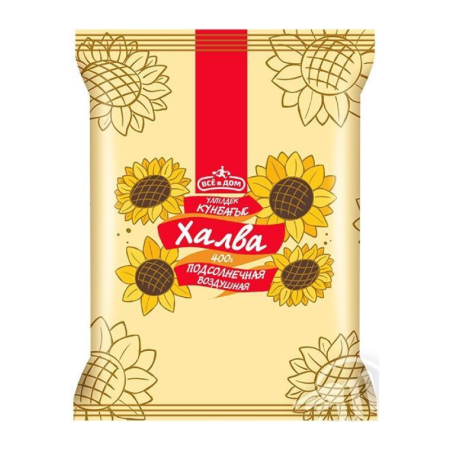 Халва Всё в Дом Подсолнечная Воздушная 400гр фл/п