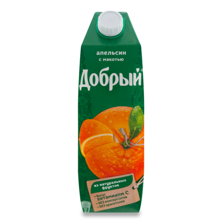 Нектар с Мякотью Апельсин Добрый т/п 1л