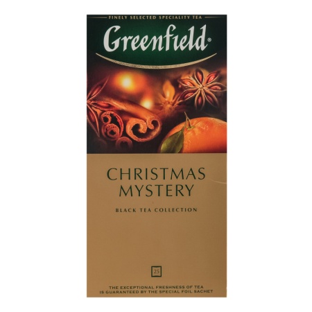 Чай Черный Байховый с Ароматом Апельсина и Лимона и Растительными Компонентами Christmas Mystery Greenfield к/у 25х1.5г
