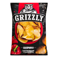 Чипсы Натуральные Картофельные Паприка Grizzly м/у 110г