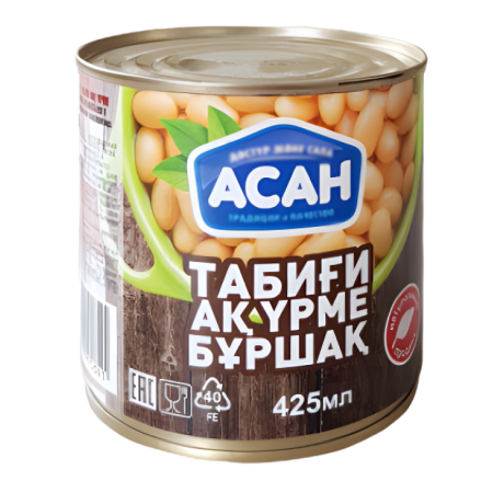 Фасоль Асан Белая Натуральная 425мл ж/б