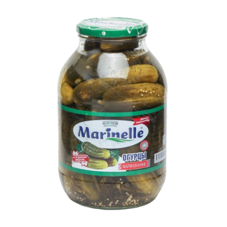 Огурцы Marinelle Маринованные Целые 9-12см 2000мл с/б