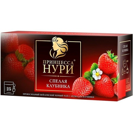 Чай Принцесса Нури Аромат Клубники 25пак Кор