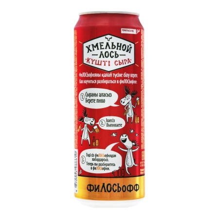 Пиво 0.45л 7.3% Светлое Пастеризованное Крепкое Хмельной Лось ж/б