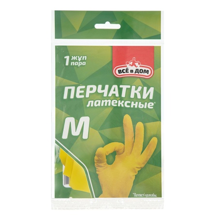 Перчатки Всё в Дом Хоз Унив Латекс m бл/у