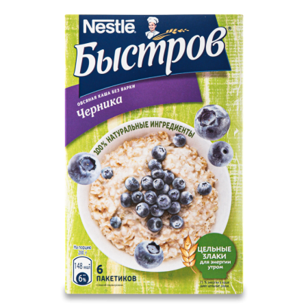 КАША NESTLE БЫСТРОВ ОВСЯНАЯ ЧЕРНИКА 240ГР КОР