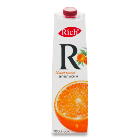 Сок Для Детей от 3лет Восстановленный с Мякотью Апельсин Rich т/п 1л
