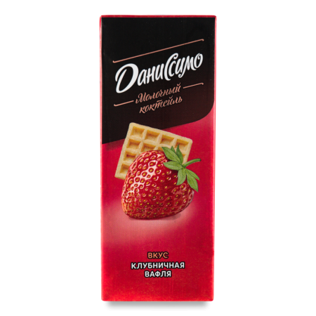 Коктейль Молочный 2.5% Ультрапастеризованный Клубничная Вафля Даниссимо т/п 215г