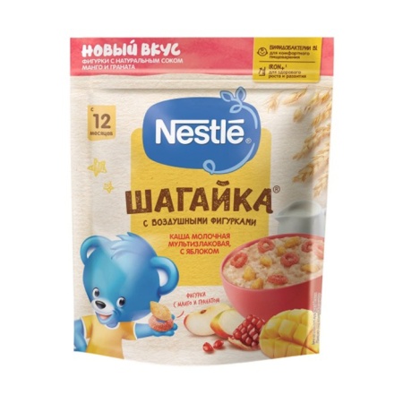 Каша Nestle Шагайка Мол мультизлак/ябл/манго/гранат 190гр стаб/б