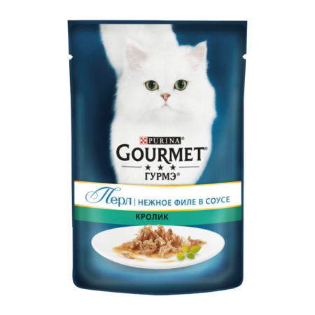 Корм Gourmet Perle д/кошек c Кроликом в Соусе 75гр Саше