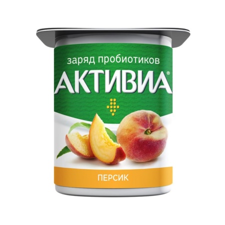 Биойогурт Активиа Персик 2,8% 120г Стак