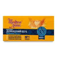 Маргарин 60% Твердый Домашний Щедрое Лето м/у 1000г