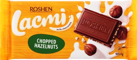 Шоколад Roshen Lacmi Milk Chopped Hazelnuts 90г фл/п