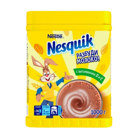 какао-напиток Nesquik Быстрорастворимый Обогащенный 1000гр Бан
