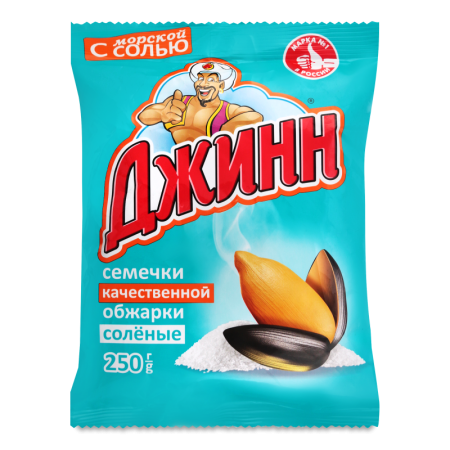 Семечки Подсолнечника Обжаренные Солёные Джинн м/у 250г