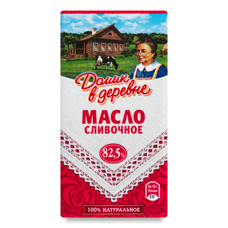 Масло 82.5% Сливочное Домик в Деревне м/у 180г