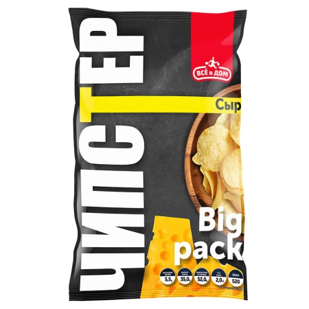 Чипсы из Натурального Картофеля Сыр Всё в Дом м/у 150г