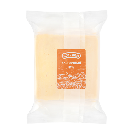 Продукт Сырный Всё в Дом Сливочный Оригинальный 50% 350гр