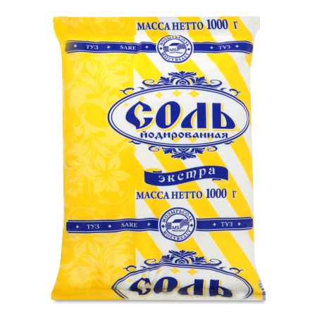 Соль Поваренная Пищевая Йодированная Экстра Полесье м/у 1000г