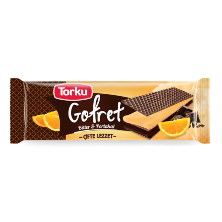 ВАФЛИ ШОКОЛАДНЫЕ TORKU С АПЕЛЬСИНОВО- ШОКОЛАДНЫМ КРЕМОМ 142ГР ФЛ/П