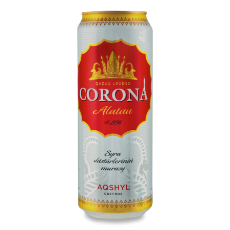 Пиво 0.45л 4.8% Светлое Пастеризованное Фильтрованное Corona Alatau ж/б