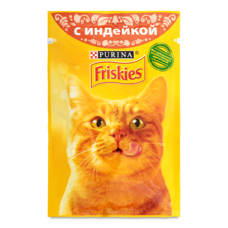 Корм Влажный Для Взрослых Кошек с Индейкой Friskies м/у 85г