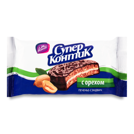 печенье-сэндвич с Орехом Супер Контик Konti м/у 100г