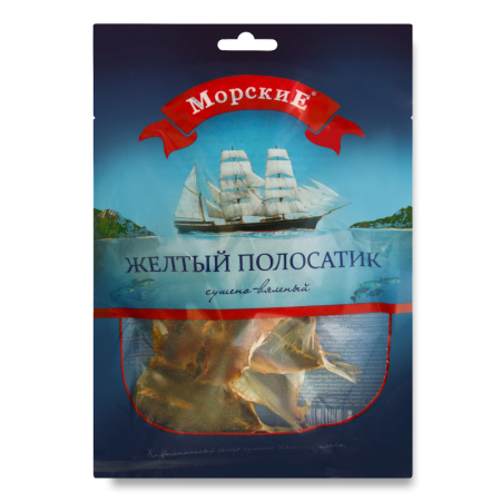 Полосатик сушено-вяленый Желтый Морские м/у 70г