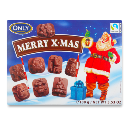 Шоколад Merry x-mas мол/фигур 100гр Кор