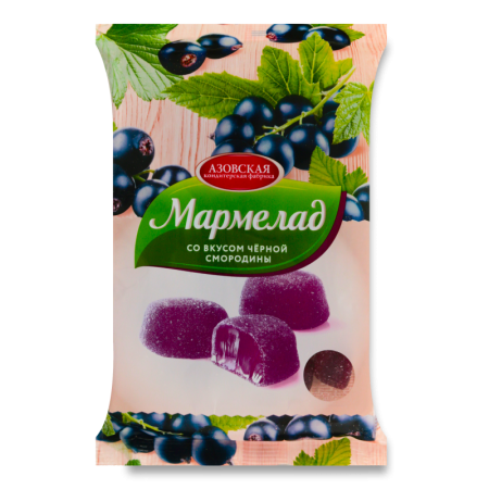 Мармелад Желейный со Вкусом Чёрной Смородины Азовская Кондитерская Фабрика м/у 300г