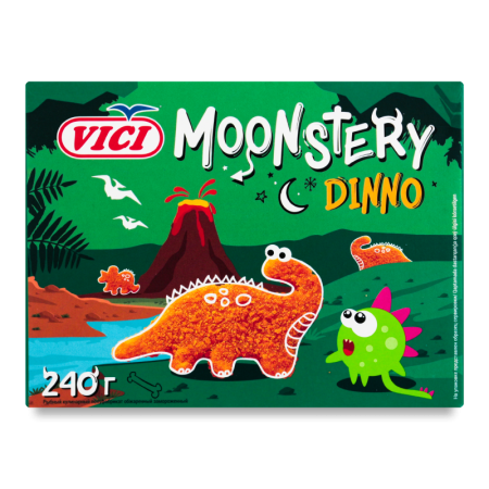 Бургеры Рыбные Фигурные в Панировке Замороженные Moonstery Dinno Vici к/у 240г