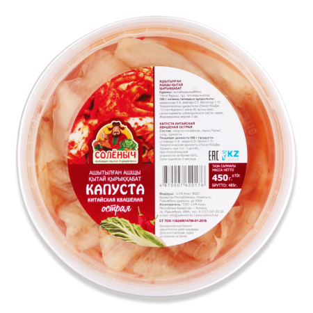 Капуста Соленыч Китайская Квашеная Острая 450гр Вед
