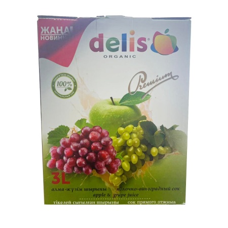 Сок Delis яблочно-виноградный 3л Кор