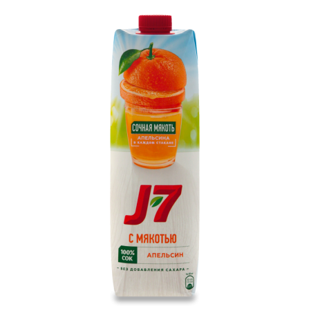 Сок с Мякотью Для Детей от 3лет Апельсин j7 т/п 0.97л