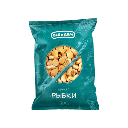 Печенье Все в Дом Крекер Рыбки 300гр фл/п