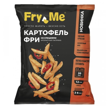 Картофель Fry me Ароматная Паприка со Специями Фри 700гр ф/п