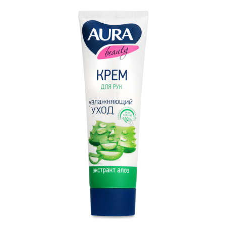 Крем Aura д/рук Увлажняющий Алоэ 75мл Туба