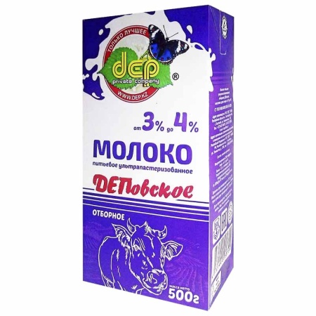 Молоко Деп Деповское Отборное 4% 500гр Тва