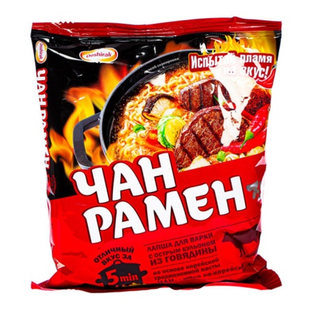 Лапша Доширак Чан Рамен Вкусом Острой Говядины 120гр п/п