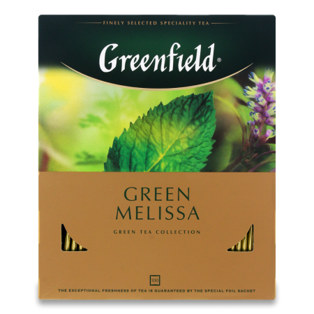 Чай Greenfield Green Melissa 100пак Кор