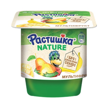 Йогурт Растишка Мультифрукт б/сах 3,5% 100гр Стак