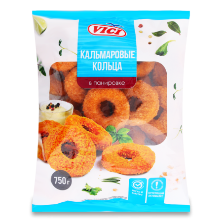Кольца Кальмаровые в Панировке Замороженные Vici м/у 750г